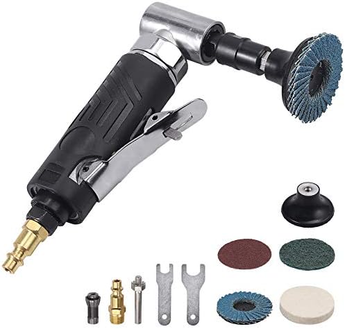 EYPINS Air Grinder,Compressed Air Angle Die Grinder 90 Degree Mini Sander Grinder Polisher Tool Set for Contour Grinding, Polishing, Milling