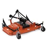 Titan Attachments 3 Point PTO Finish Mower, 72' Cutting Width, Category 1 Hitch, Rear Discharge, Requires 30-50 HP Tractor, Low-Noise Cast Iron Gearbox