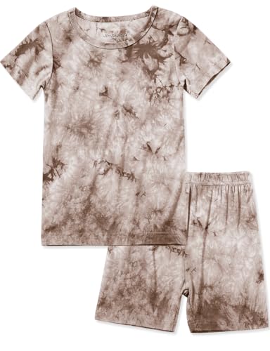 Opiniones de Camisas de pijama para Bebé más recomendados. 47 Jimonda Ropa de dormir suave para bebés y niños pequeños, pijama fresco de manga corta para exteriores, camisa y pantalones cortos, conjuntos casuales de pijama teñido anudado,...