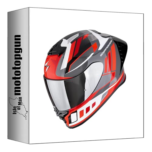 Casque intégral Scorpion Exo-R1 Evo II Air Vital Gris Blanc Rouge M