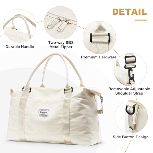 Travel Duffel Bag,Sports Tote Gym Bag,Shoulder Weekender Overnight Bag for Women - Thumbnail 5