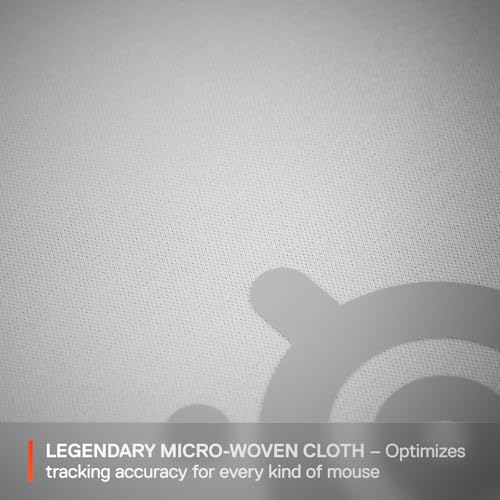 Image of SteelSeries QcK Cloth Gaming Mouse Pad - Exclusive Micro-Woven Surface - Optimized for Gaming Sensors - Maximum Control - Size L - White