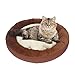 Cama de Felpa Redonda para Mascotas,Camas de Gatos Perros de Donut con Parte Inferior Antideslizante, cálido para Suave y Cama Perro(75x75x18cm)