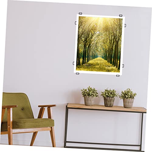 Image of 100pcs Shaped Picture Frame Hangers Easy Install Photo Hanging Hardware for Wall Art Suitable for Framed Pictures Posters and More