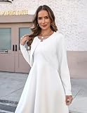 Zeagoo White Cardigan Sweaters for Women Long Sleeve Bolero Shrug