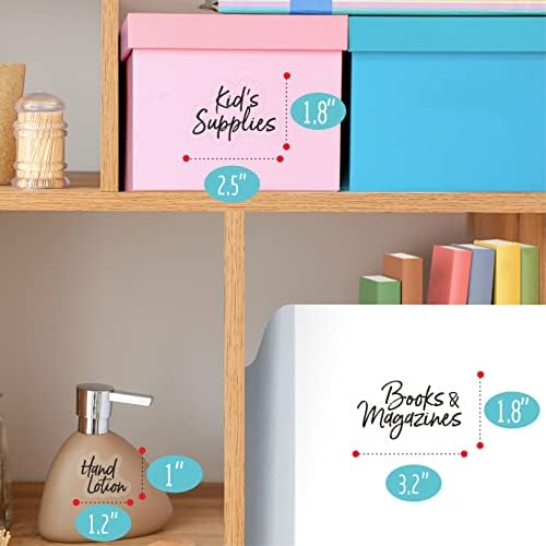 Hebayy 276 PCS Cursive Bathroom Organization Labels,Waterproof Tear-Resistant No Residue, Bath,Beauty & Makeup Preprinted Stickers