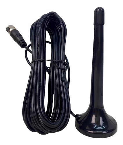 Antena Digital Interna e Externa Full HD 4k HDTV UHF VHF Amplificada Cabo de 5 Metros e Base Com Imã