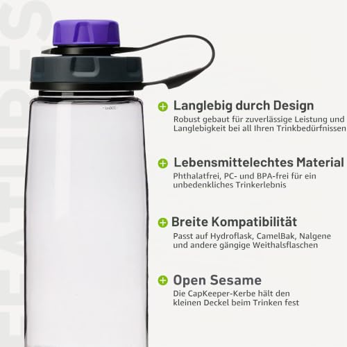 humangear Capcap+ Flaschendeckel violett für Ø 5,3 cm – Ansicht 4