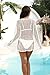 Dookttker Women Crochet Sheer Kaftan Caftan Beach Dress Mesh Knit Bathing Suit Swim Sexy Coverup Summer Clothes Fashion White