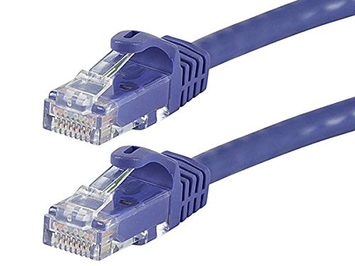 Monoprice 50-Feet FLEXboot Series 24AWG Cat6 550MHz UTP Ethernet Bare Copper Network Cable, Purple (109858)