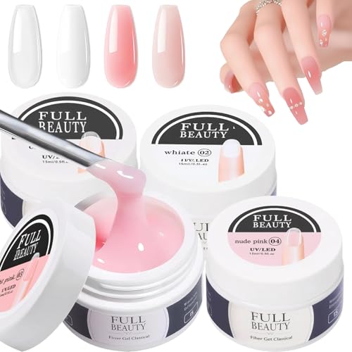 4 * 15ml Builder Nails Gel Ricostruzione Unghie, Builder Gel