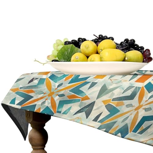 Nappe rectangulaire lavable grise avec imprimé pour table - 5