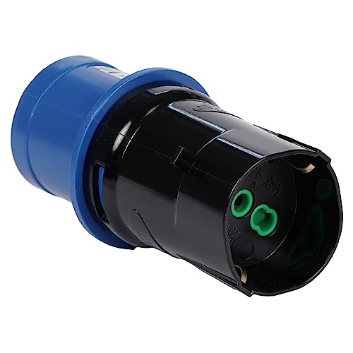 FANTON 78100-E Adattatore industriale blu da spina CEE a presa schuko/bipasso universale, spina 2P+T 16A 220V IP44, per cantiere e campeggio