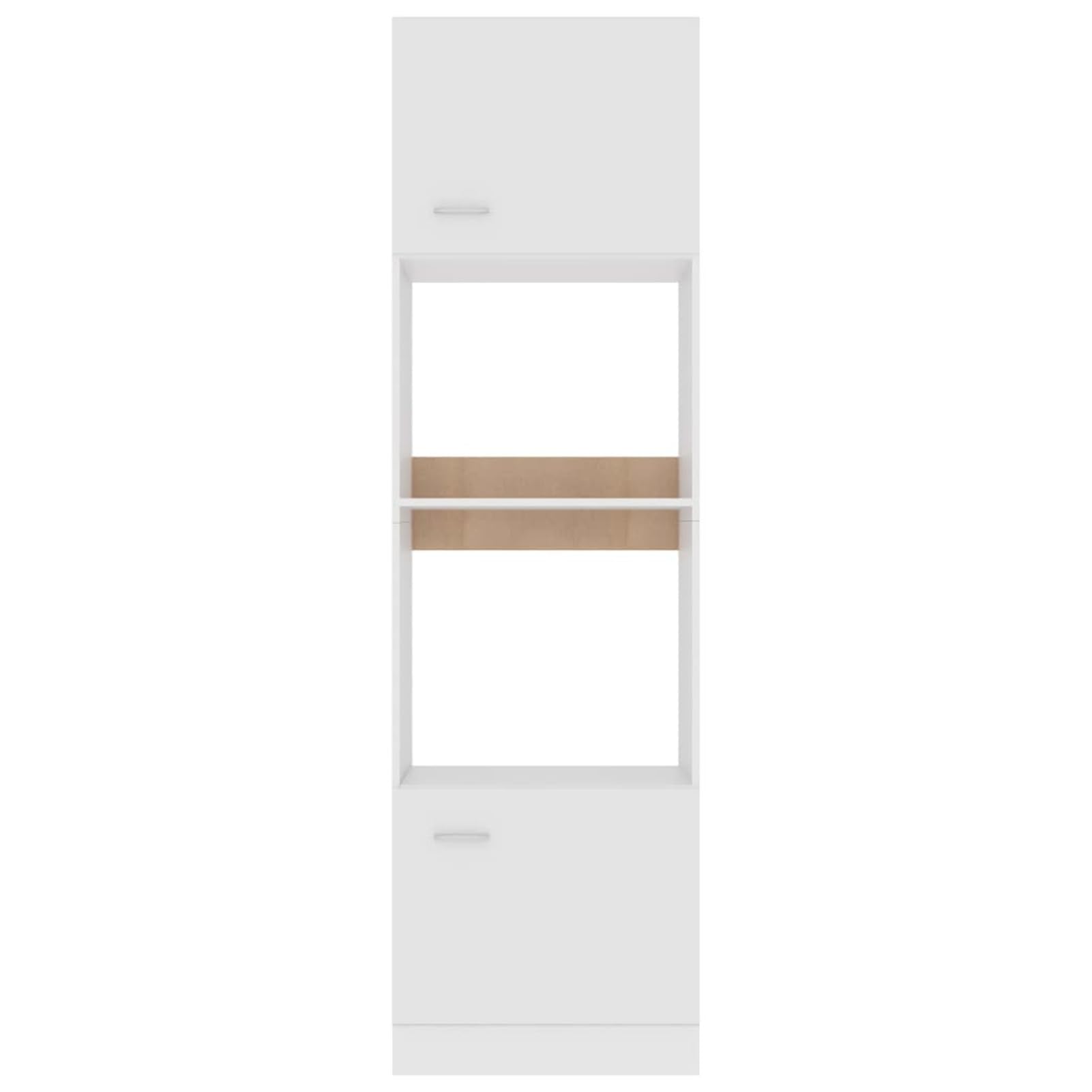 BaraSh Armoire à Micro-Ondes Blanc 60x57x207 cm Aggloméré,Meuble Four Et Micro Ondes,Olonne Four Encastrable
