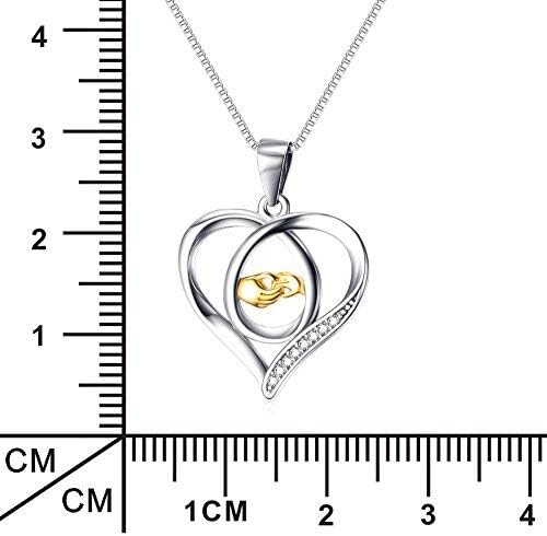 VONALA Gifts for Mum,925 Sterling Silver Mum Necklace, Love Heart Necklace Jewellery for Mum - Image 5