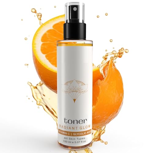 Radian.t Glow Toner/Face Toner Formulated with Vitamin C, Glycolic Acid, and Vitamin B5/ Glowing Skin & Pore Tightening Toner for Men & Women 150ml