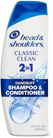 Head & Shoulders Anti-Dandruff Shampoo and Conditioner, Classic Clean 2-in-1, 1% Pyrithione Zinc, Flake Control, Deep Clean, Scalp Care, Fresh Scent, 8.45 fl oz