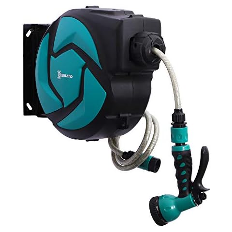 Carrete para Manguera Retráctil DURHAND 10m con Cabezal Multifuncional Cover