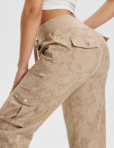 Image of MoFiz Womens Capris with Pockets Loose Fit Casual Capri Pants Dressy Lightweight Ladies Baggy Cargo Pants for Hiking