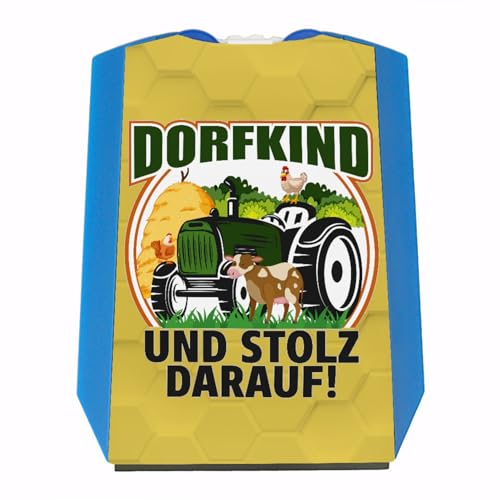 speecheese Dorf Parkscheibe mit Spruch Dorfkind und stolz darauf für Treckerfahrer zum Führerschein Traktor Eiskratzer Huhn cool