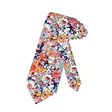 SARA NELL Mens Tie Watercolor Floral Necktie,Fun Floral Flower Print Woven Slim Neck Ties for Men