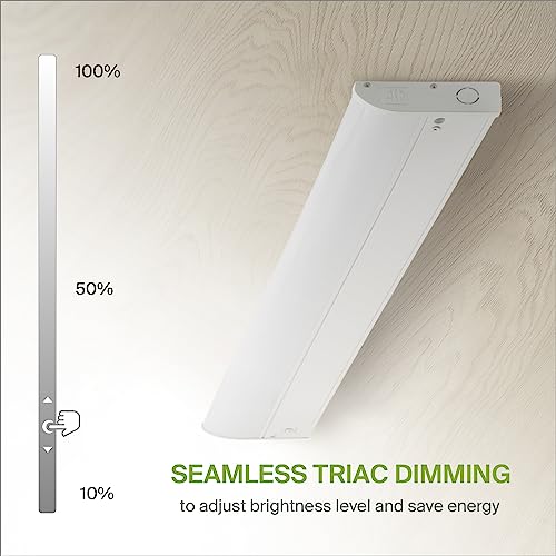 Image of ASD LED Under Cabinet Lighting, 32 inch 16W 1057 LM, Dimmable Hardwired Under Cabinet Lights for Kitchen, 3000K /4000K /5000K, Under Counter Light Fixtures, ETL, White