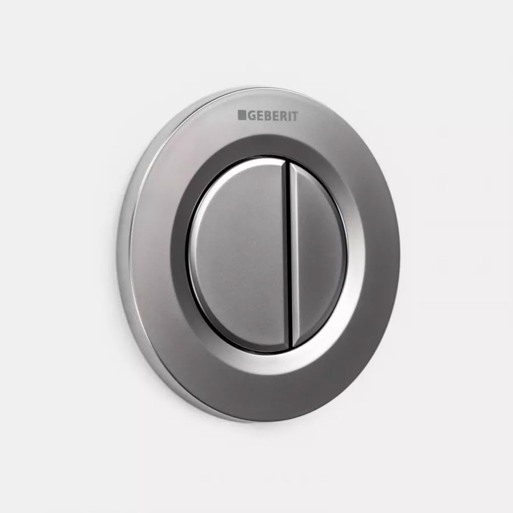 Geberit - Pulsador A Distancia Geberit Serie 01, Neumático, Para Doble Descarga, Para Cisterna Empotrada Sigma 8 Cm, Pulsador Empotrado: Blanco Alpino (116.043.11.1)