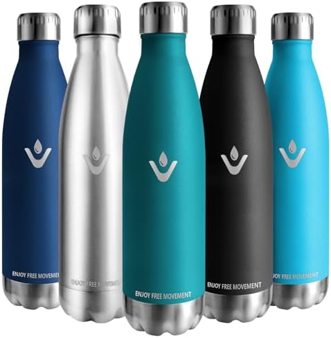 Vikaster Garrafa termica, 750ml Botella agua acero inoxidable, Ma...