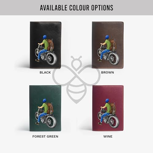 Image of The Messy Corner Unisex Vegan Leather Passport Cover | Classy & Stylish Printed Travel Case | (Dark Brown, Roadrush)