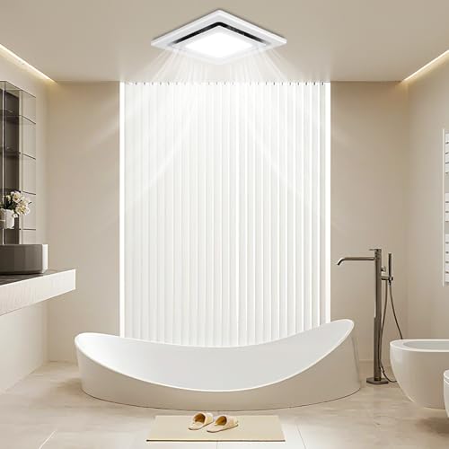Fuairmee 10 Inch Bathroom Exhaust Fan with Light, 110CFM Vent Fan with Light 12W 6000K, Quiet Bathroom Fan with Lever Wire Connectors&Duct by Fuairmee - Used condition - Image 2