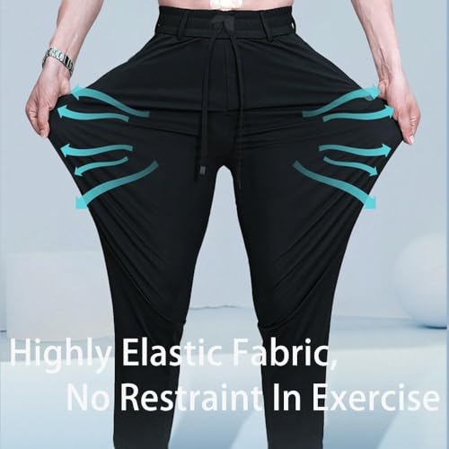 Meshrions - Ice Silk Mesh Panel Casual Pants,Mesh Irons Cooling Pants for Men Over 55,Quick Drying4