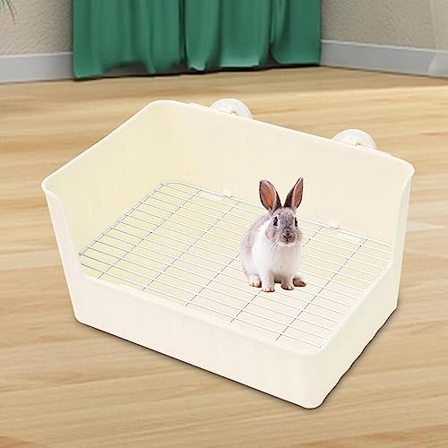 Bac à litière pour lapins et cages à chats design blanc durable - 6