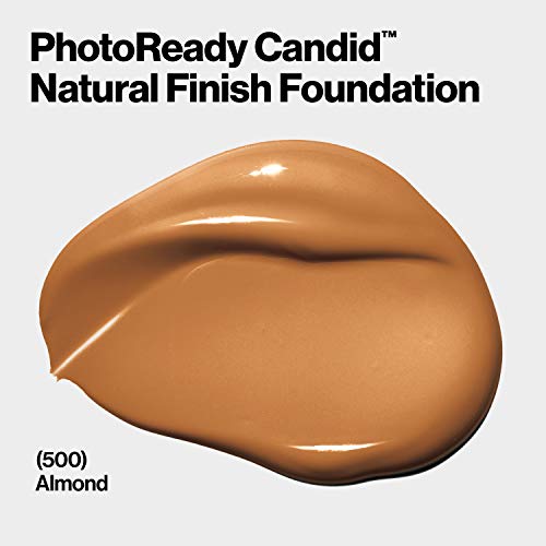 Revlon Photoready Candid Natural Finish Foundation, With Anti-Pollution, Antioxidant, Anti-Blue Light Ingredients, 500 Almond, 0.75 Fl. Oz. #TOP3