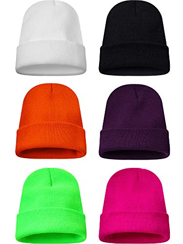 Gorro beanie de punto para niños y adultos pack de 6 gorros elásticos suaves