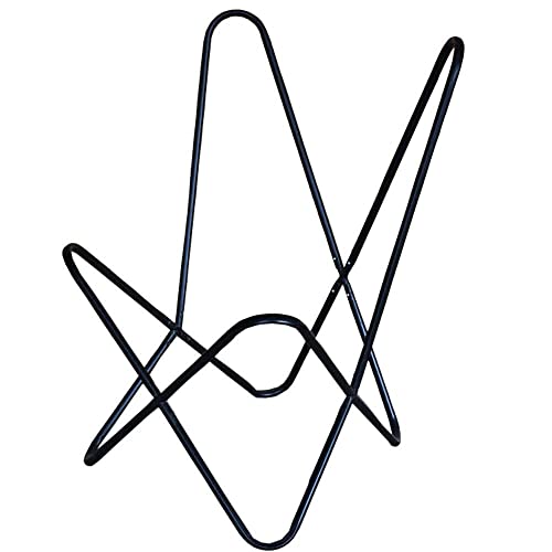 Poppys Black Iron Frame for Leather Butterfly Chair – Handmade