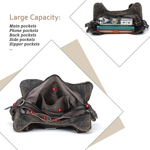 Image of Angelkiss Hobo Purses and handbags for Women Satchel Handbag Women Purses Large Daily Shoulder Bags