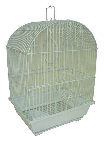 YML A1104WHT Round Top Style Small Parakeet Cage, 11 x 9 x 16