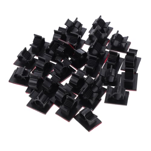 30pcs Clips Adhesivos Ajustables para Cables Organizador de Cables Versátil para Administración Eficiente de Cables Bajo Escritorio, Hogar, Auto y Pared con Respaldo Fuerte para Fácil Instalación miniatura 1
