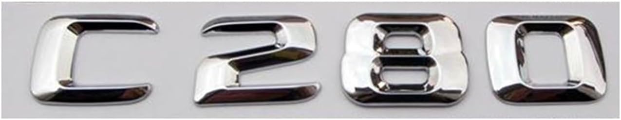 3d Chrome Car Letters For C63 C180 C200 C220 C260 C300 W205 W204 W203 Trunk Emblem Logo Stickers Accessories(C280)
