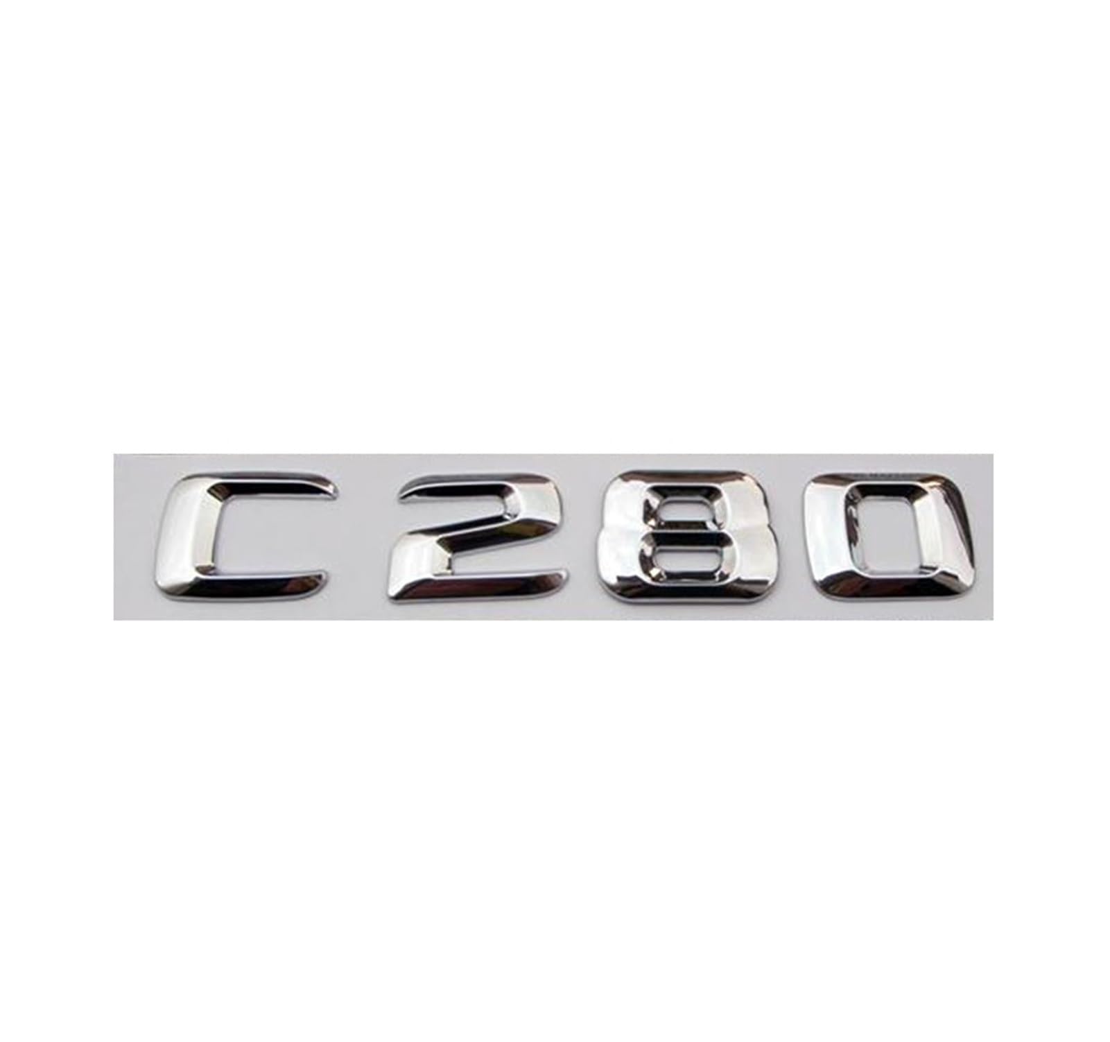 3d Chrome Car Letters For C63 C180 C200 C220 C260 C300 W205 W204 W203 Trunk Emblem Logo Stickers Accessories(C280)