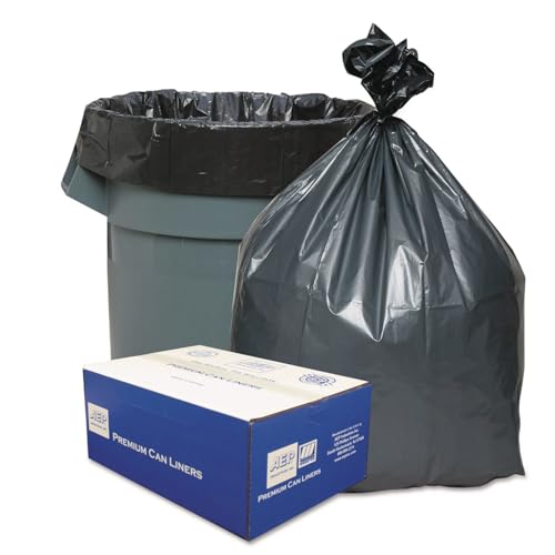 Image of AEP Berry PLA4770 Can Liner, Super Hexene Resin 56gal, 1.55 Mil, 43 x 48, 50 /Carton