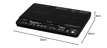 Amazon | CCTV アイリスオーヤマ 2口IHコンロ ブラック IHK-W1-B