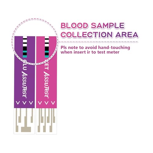 AssuTest® 25pcs Blood Glucose & 25pcs Blood Ketone Test Stips Combo for Pets Cats and Dogs Diabetic Ketoacidosis Testing Monitor Kit with 50 Lancets - Thumbnail 4