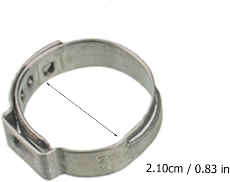 KICHOUSE 80pcs Stainless Steel Hose Clamp Kit Wide Clamp Combination for Pipe Securing Storage Case