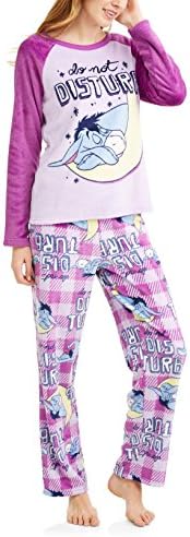 Richard Leeds International Disney Women's Eeyore Plush Minky 2 Piece Pajama Set