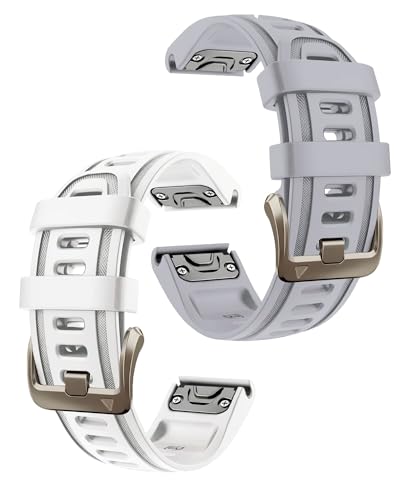 OUTVI 20mm �r���v�o���h Garmin fenix 6s 5s 7s Pro�p �\�[���[�N�C�b�N�t�B�b�g �\�t�g�S�[���h�o�b�N�� �V���R���o���h�t�� Garmin epix Pro Gen 2 42mm Descent Mk2s/3/3i�p ����