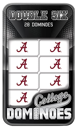 MasterPieces Game Day - NCAA Alabama Crimson Tide - 28 Piece Team Logo Double Six Domino Set