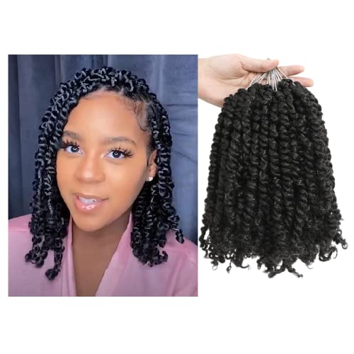 Passion Twist Hair – 8 Packs 10 Inch Passion Twist Crochet Pretwisted Curly Hair Bohemian For Black Woman Synthetic Hair Extensions(1B#) Passion Twist Hair – 8 Packs 10 Inch Passion Twist Crochet Pretwisted Curly Hair Bohemian For Black Woman Synthetic Hair Extensions(1B#)