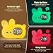 Bunny Alarm Clock with Night Light for Kids with Sleep Training and Sound Machine, Rechargeable Silicone Lamp OK to Wake Clock，Cute Animal Tabletop Lamp, Perfect Sleep Companion for Boys Girls