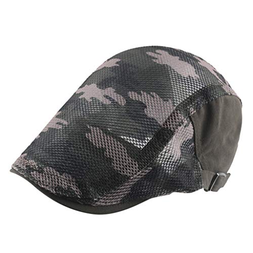 Men's Gatsby Hats Warm Comfortable Newspaper Boys Cap Summer Driving Cabbie Hunting Cap Herringbone Pattern Newspaper Boy Hats Adjustable Gatsby Newsboy Cap Beret